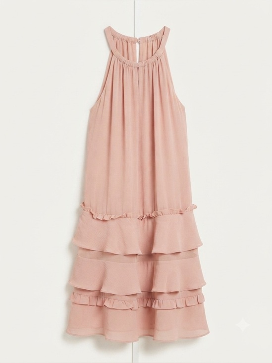 Ramy Brook Dresses & Skirts - Ramy Brook Dusty Rose Ruffle Tiered Halter Maxi Dress - Size 6